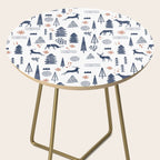 Deer Christmas forest Side Table Gallery Image 2