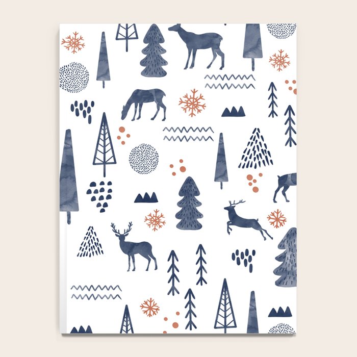 Deer Christmas forest Notebook Gallery Image 4