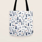 Deer Christmas forest Tote Bag Gallery Image 1