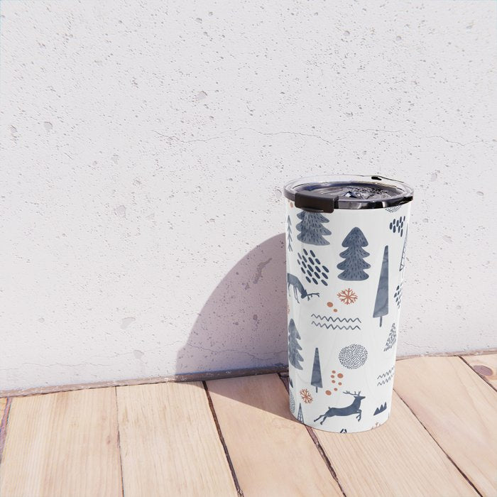 Deer Christmas forest Travel Mug Gallery Image 4