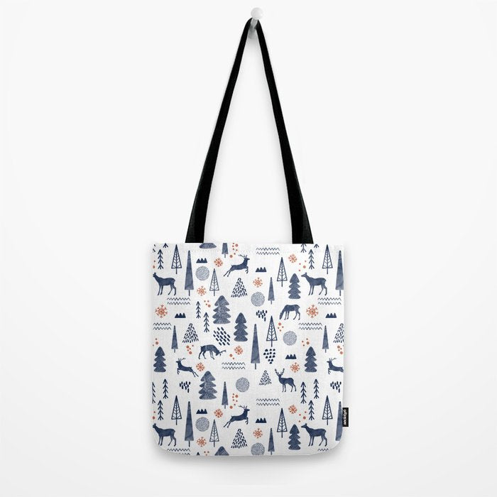 Deer Christmas forest Tote Bag Gallery Image 2