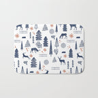 Deer Christmas forest Bath Mat Gallery Image 1