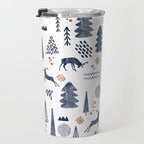 Deer Christmas forest Travel Mug Gallery Image 3
