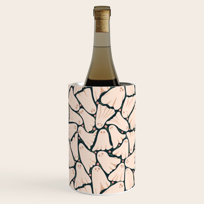 Little ghosts and flowers halloween pattern Wine Chiller Gallery Image 3