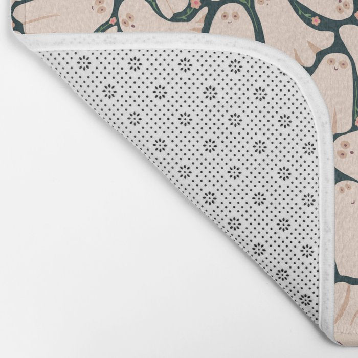 Little ghosts and flowers halloween pattern Bath Mat Gallery Image 2