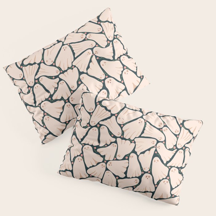 Little ghosts and flowers halloween pattern Pillow Sham Gallery Image 3