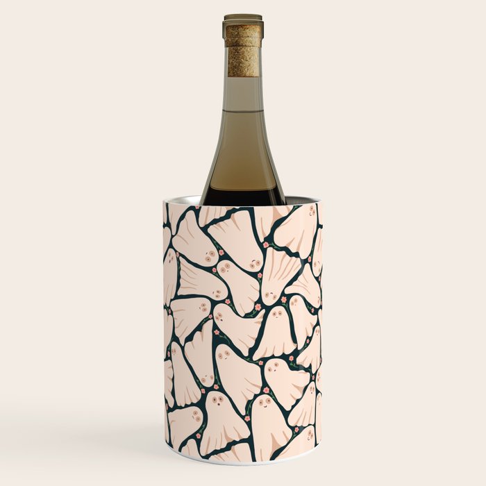 Little ghosts and flowers halloween pattern Wine Chiller Gallery Image 2