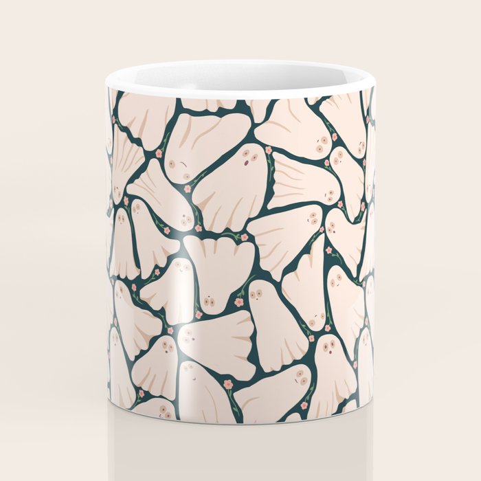Little ghosts and flowers halloween pattern Coffee Mug Gallery Image 4