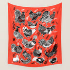 Lil Cluckers Wall Tapestry Gallery Image 4