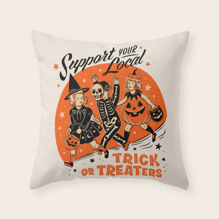 Trick or Treat Throw Pillow Gallery Image 1