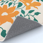 Tangerine & Pine: Matisse Flowers & Leaves Rug Gallery Image 4