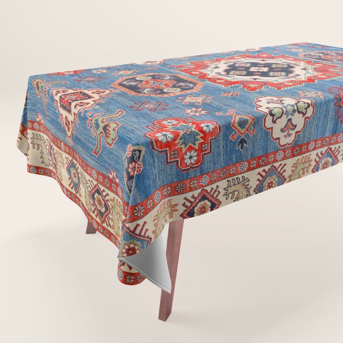 Blue Starblaze Handmade Kazak Rug Tablecloth Gallery Image 1
