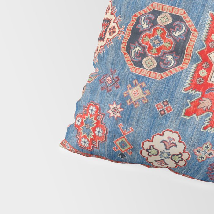 Blue Starblaze Handmade Kazak Rug Pillow Sham Gallery Image 4