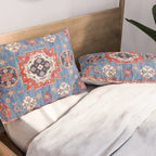 Blue Starblaze Handmade Kazak Rug Pillow Sham Gallery Image 2