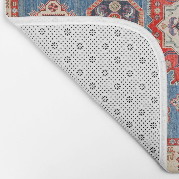 Blue Starblaze Handmade Kazak Rug Bath Mat Gallery Image 2