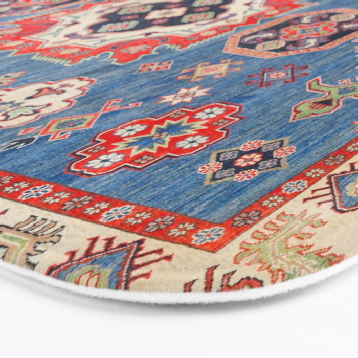 Blue Starblaze Handmade Kazak Rug Bath Mat Gallery Image 3