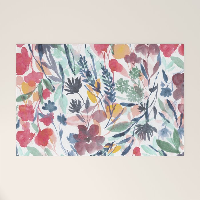 Upside Floral Deep Welcome Mat Gallery Image 1