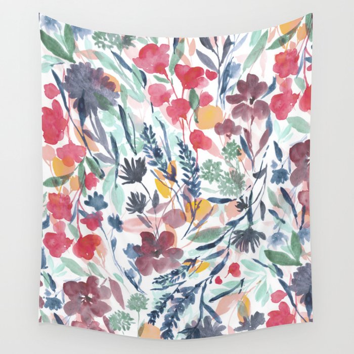 Upside Floral Deep Wall Tapestry Gallery Image 4
