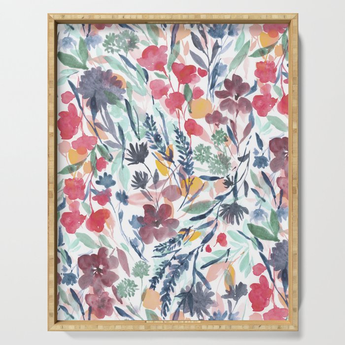 Upside Floral Deep Serving Tray Gallery Image 1