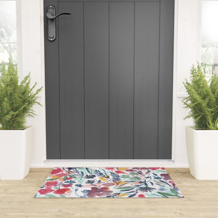 Upside Floral Deep Welcome Mat Gallery Image 3