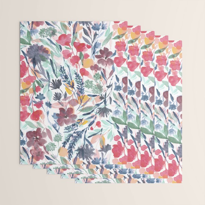 Upside Floral Deep Wrapping Paper Gallery Image 3