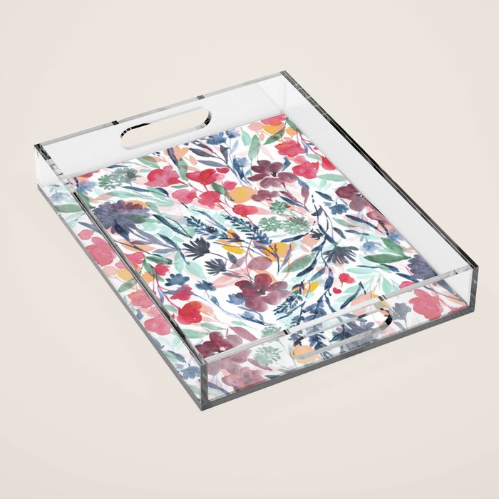 Upside Floral Deep Acrylic Tray Gallery Image 1