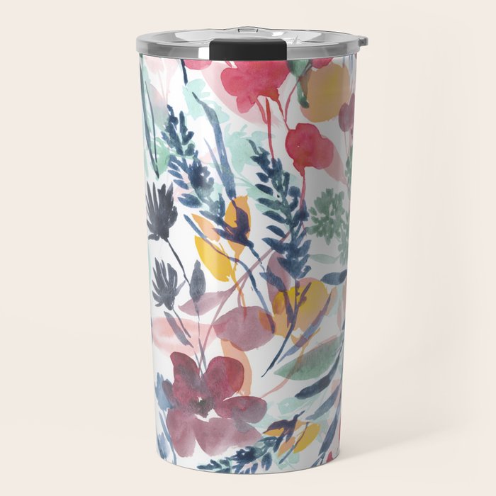 Upside Floral Deep Travel Mug Gallery Image 1