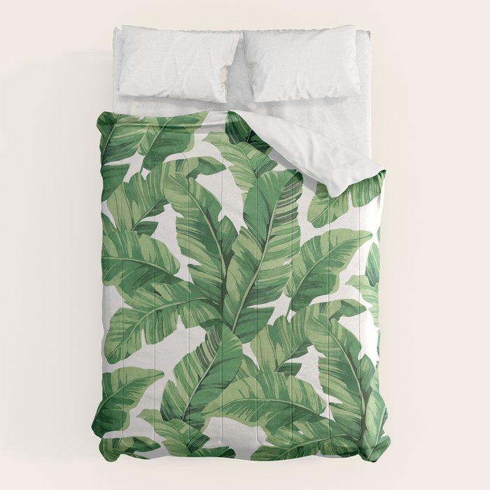 Tropical banana leaves V Comforter Gallery Image 6