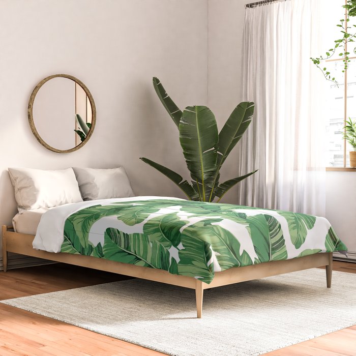 Tropical banana leaves V Comforter Gallery Image 2