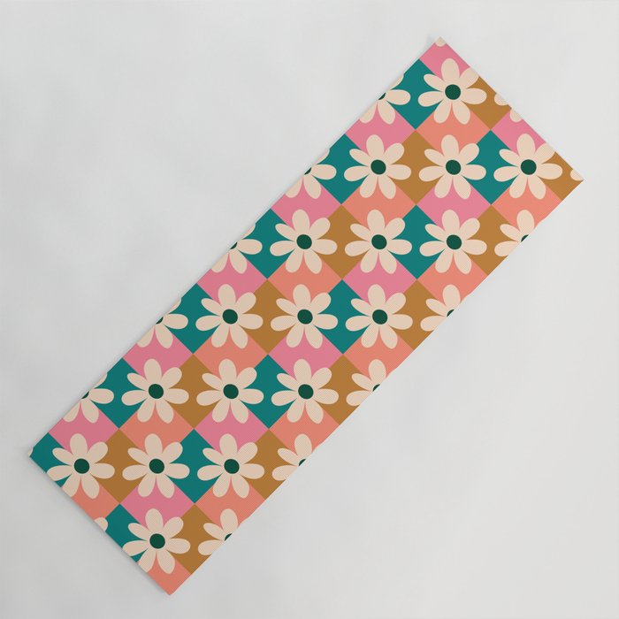 Daisy checkered - colors  Yoga Mat Gallery Image 1