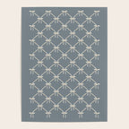 Bows & Ribbons Pattern LXI Neutral Grey Poster Gallery Image 4