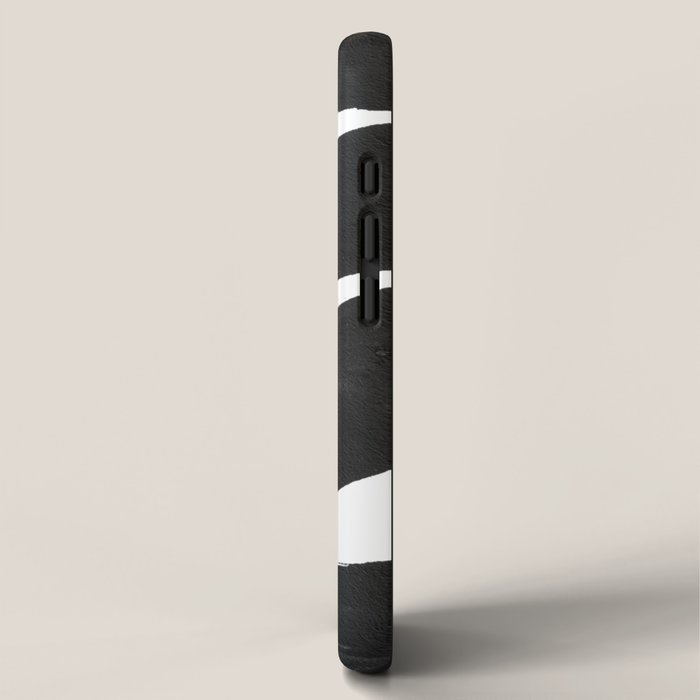 Black Brushstrokes Abstract Ink Painting iPhone Case Gallery Image 2