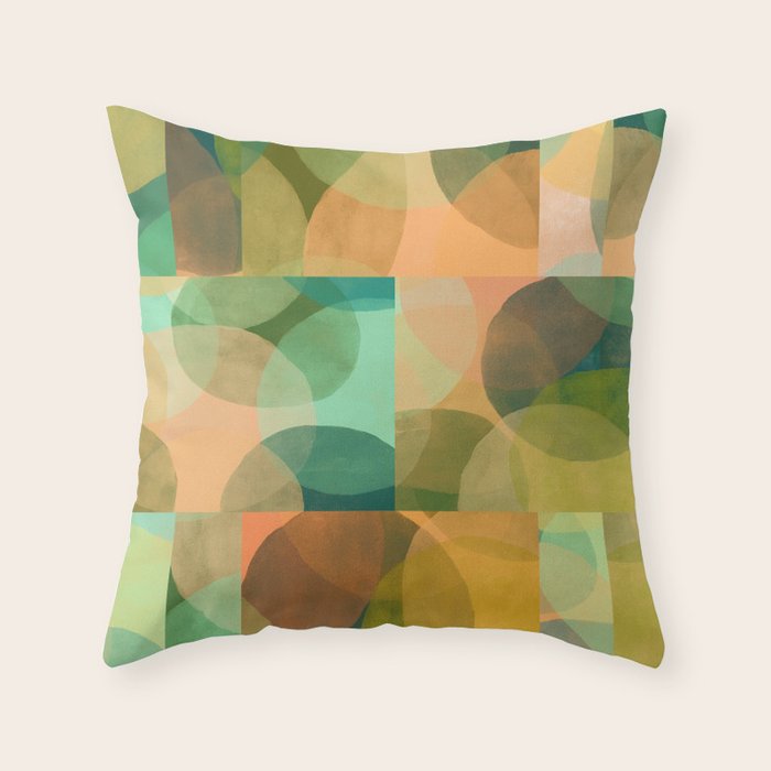 Organica Abstract 9 - Modern Abstract Art Print Throw Pillow Gallery Image 1