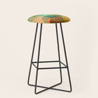 Organica Abstract 9 - Modern Abstract Art Print Stool Gallery Image 1