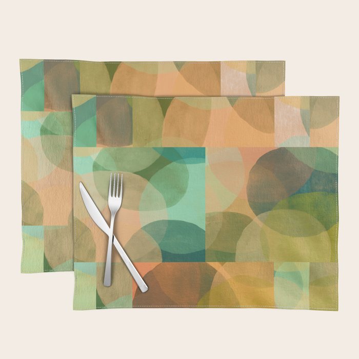 Organica Abstract 9 - Modern Abstract Art Print Placemat Gallery Image 1