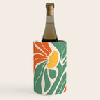 Modern Boho Art Nouveau Floral 1.2 Duo Orange and Green Wine Chiller Gallery Image 2