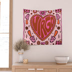 Virgo Heart Wall Tapestry Gallery Image 2