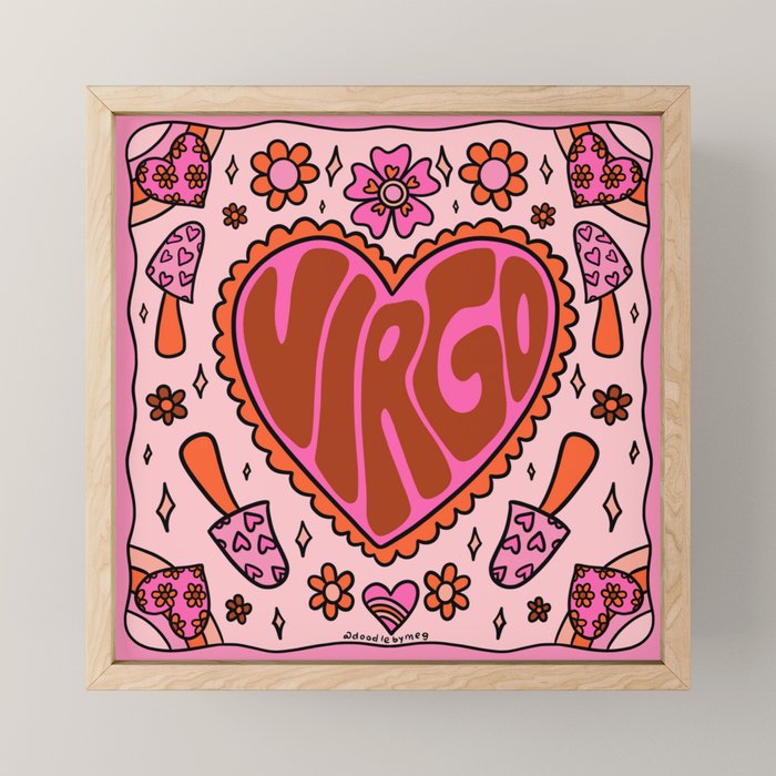Virgo Heart Mini Art Print Gallery Image 1