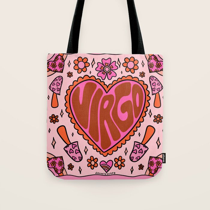Virgo Heart Tote Bag Gallery Image 1