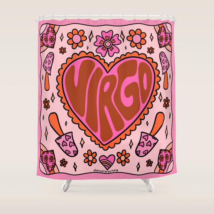 Virgo Heart Shower Curtain Gallery Image 1
