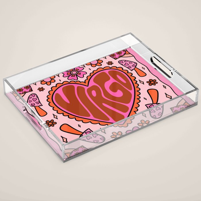 Virgo Heart Acrylic Tray Gallery Image 1