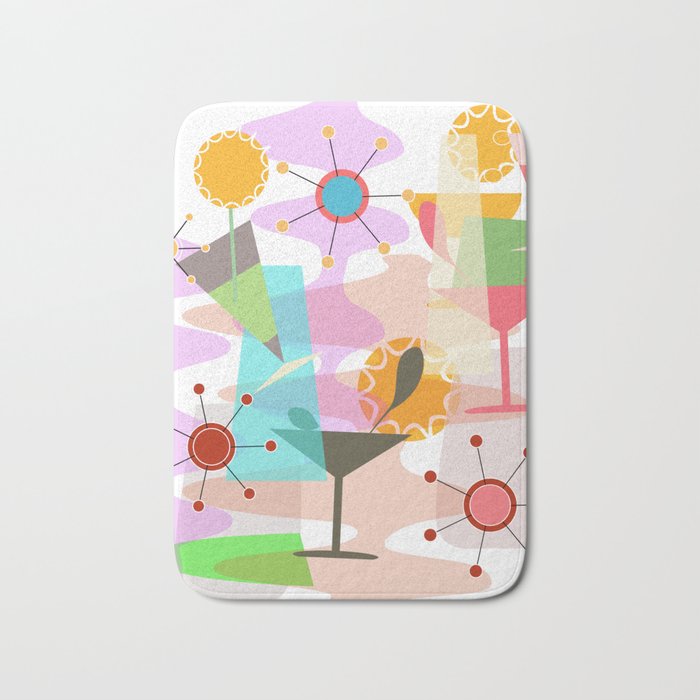 Retro Summer Party Bath Mat Gallery Image 1