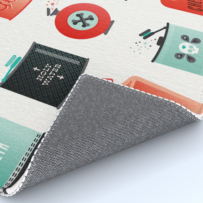 Flask Collection - Red & Turquoise Palette Rug Gallery Image 4