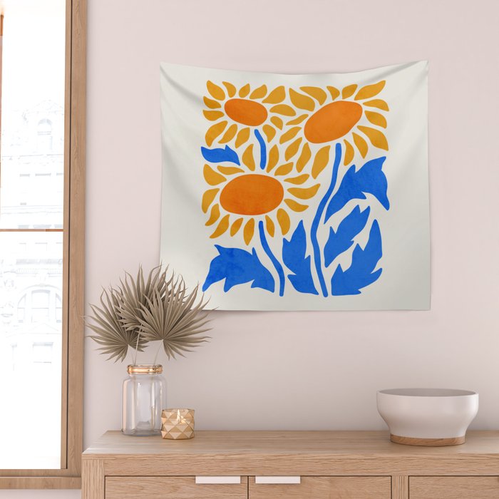 FOLIAGE 002: Sunflower | Flower Market Wall Tapestry Gallery Image 2