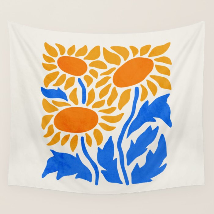 FOLIAGE 002: Sunflower | Flower Market Wall Tapestry Gallery Image 4