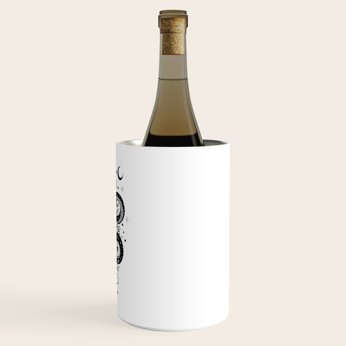 Serpent Spell -Black and White Wine Chiller Gallery Image 3