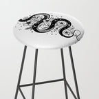 Serpent Spell -Black and White Stool Gallery Image 2