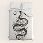 Serpent Spell -Black and White Comforter Gallery Image 6
