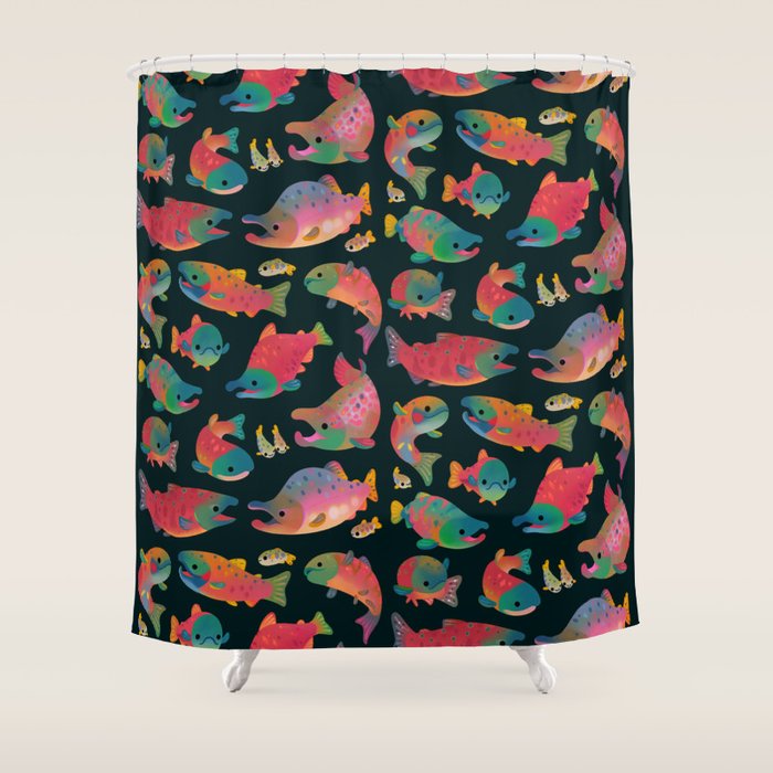 Salmon day Shower Curtain Gallery Image 1