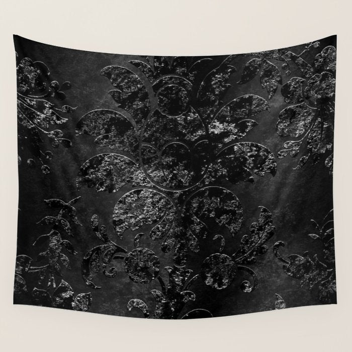 Embossed Black Velvet 09 Wall Tapestry Gallery Image 4